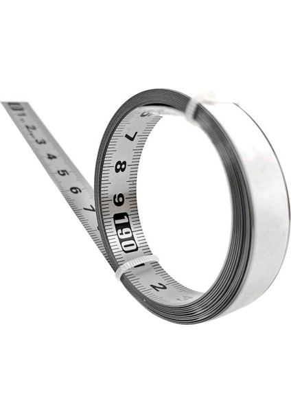 Paslanmaz Çelik Yapıştırıcı Ölçeği Hassas Ağaç Işleme Kılavuz Rayı Tutkallı Kendinden Yapışkanlı Mezura Metal Cetvel, C-100CM (Yurt Dışından)