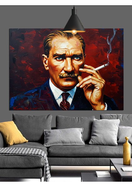 Atatürk Portre Dekoratif Kanvas - Mdf Ahşap Tablo fiyatları