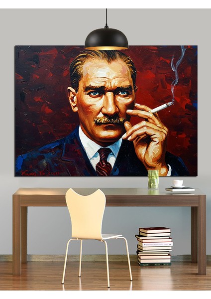 Atatürk Portre Dekoratif Kanvas - Mdf Ahşap Tablo fırsatları
