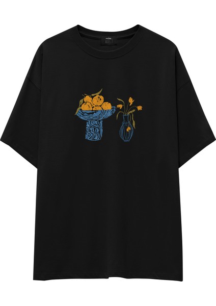 Dolce Calma Oversize Tişört - Siyah