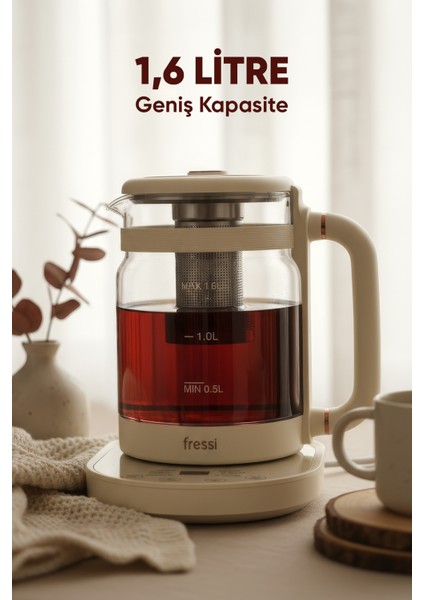 FR-KT04 1,6l 800W Dijital Göstergeli Elektrikli Cam Su Isıtıcısı Kettle Bitki Çayı Makinesi fırsatları