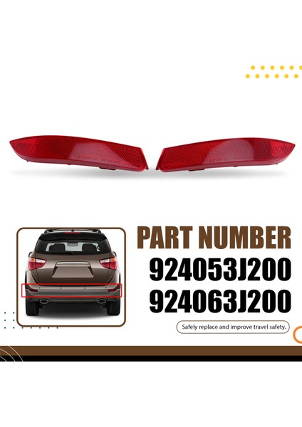 1 Çift Araba Arka Tampon Işık Yansıtıcı 924053J200 924063J200 Hyundai Veracruz IX55 2007-2015 Için 92405-3J200 (Yurt Dışından) indirimleri