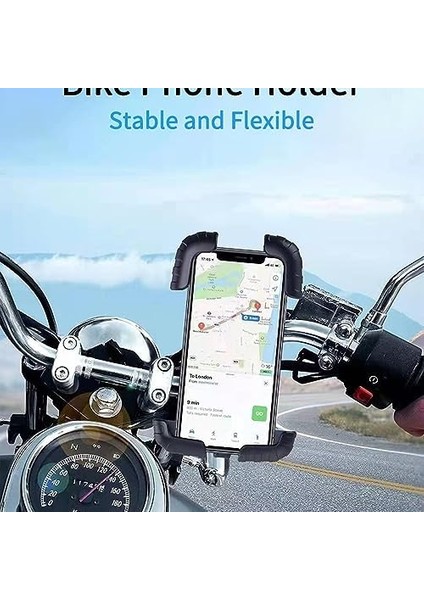 Hobimtek HT-171 Bisiklet Telefon Tutucu Gidon Tipi Motosiklet Telefon Tutucu 360 Dönebilir Darbe Emici Tutacak fiyatları
