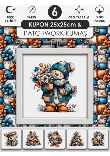 Patchwork Kumaş Seti – Dikiş ve Hobi Için %100 Pamuk Desenli Kumaş Kuponları