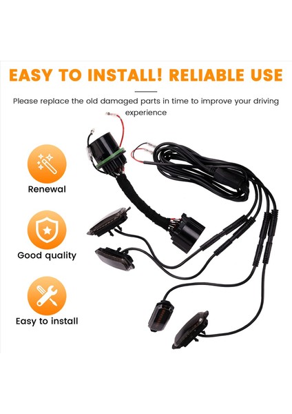 Great Wall Için Wey Tank 300 Orta Örüm Hafif LED Küçük Sarı Işık Ön Izgara Dekoratif Işık Modifikasyonu (Yurt Dışından) indirimleri