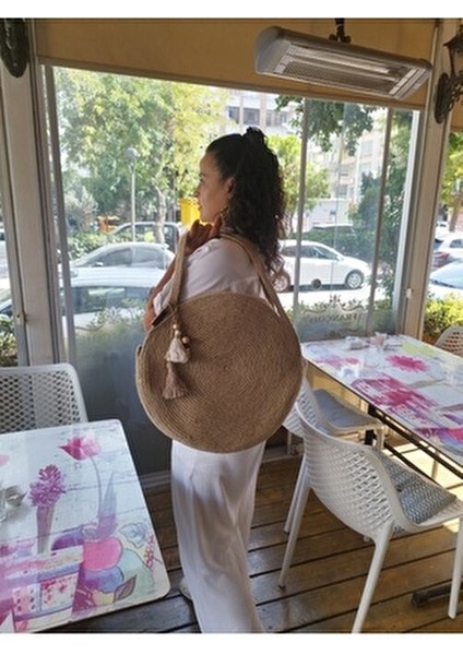 Hasır Omuz Çantası Özel Tasarım 30X30 indirimleri