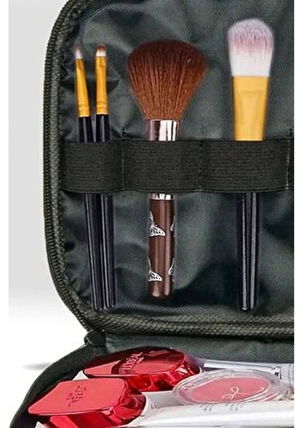 Makyaj Çantası Seyahat Bakım Çantası Jüt Şeffaf Bölmeli - 2 Bölmeli Fonksiyonlu Kozmetik Organizer indirimleri