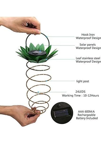 Solar Güneş Enerjili, 30 LED Ananas Bahçe Lambası, IP66 Su Geçirmez, Bahçe, Teras, Veranda, Yol, Ev, Balkon, Çit Aydınlatması, Asılabilir Peri LED Solar Bahçe Aydınlatması indirimleri