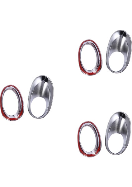 Honda Cr-V Crv Için 6x 2007 2008 Ön Tampon Fog Fog Trim Jant Lamba Kapak Kapağı Araba Stil Yansıtıcı Çıkartma Kiti (Yurt Dışından)