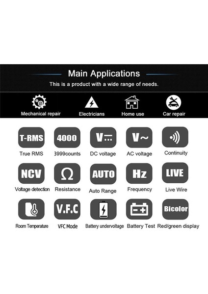 Bside A40 Kızılötesi Termometre Dijital Multimetre 4000 Sayısı Akıllı Otomatik Aralık Ohm Ncv Hz Gerçek Süreklilik Canlı Metre (Yurt Dışından) fiyatları