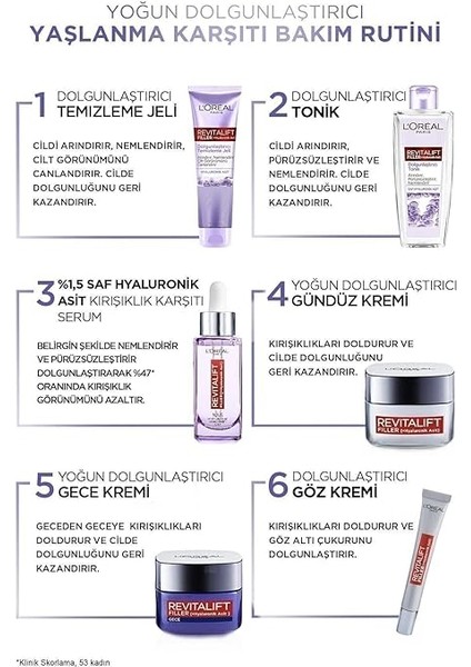 Parıs Revitalift Filler Dolgunlaştırıcı Tonik 200 ml - Hyaluronik Asit, 3600523965663 indirimleri