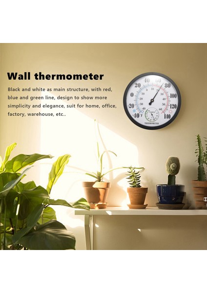 2x 10 Inç Kapalı Dış Hava Termometresi/higometre Veranda Duvar Dekoratif Pil Gerekmez (Yurt Dışından) indirimleri