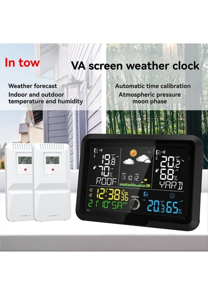Bir Ila Iki Hava Durumu Saati Kapalı ve Dış Mekan Termometresi ve Higometre Kablosuz Çok Fonksiyonlu Hava Istasyonu Ab Fişi (Yurt Dışından) fiyatları