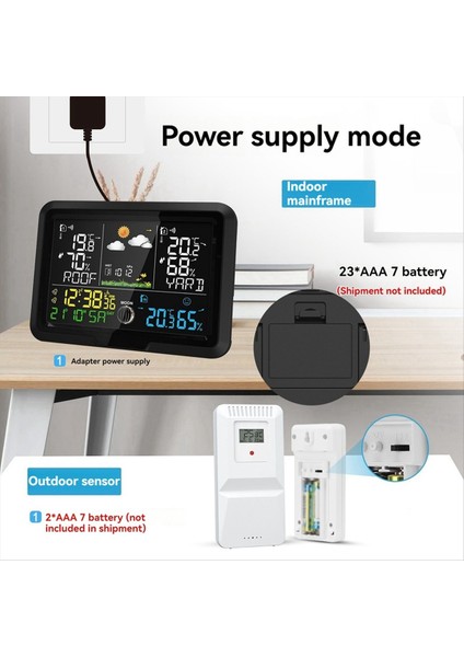 Bir Ila Iki Hava Durumu Saati Kapalı ve Dış Mekan Termometresi ve Higometre Kablosuz Çok Fonksiyonlu Hava Istasyonu Ab Fişi (Yurt Dışından) modelleri