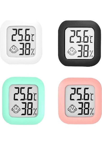 Sıcaklık ve Nem Ölçer Kapalı Ofis Termometre Dijital Ölçüm Sıcaklık Dört Renk (Yurt Dışından)