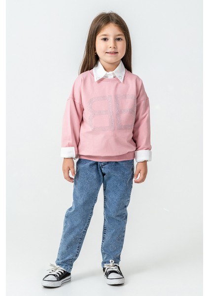 Bb Taşlı Sweatshirt Kız Çocuk 3\'lü Takım - 26K 6333 fiyatları