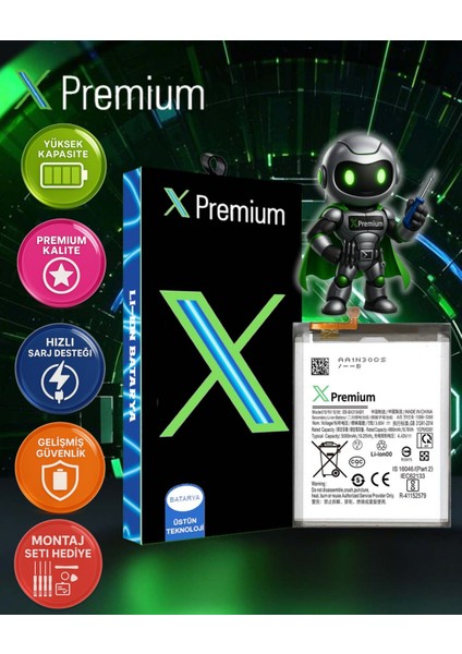 Xpremium Samsung A32 SM-A325F Uyumlu Batarya Pil Süper Yüksek Kalite 5000 Mah EB-BA315ABY