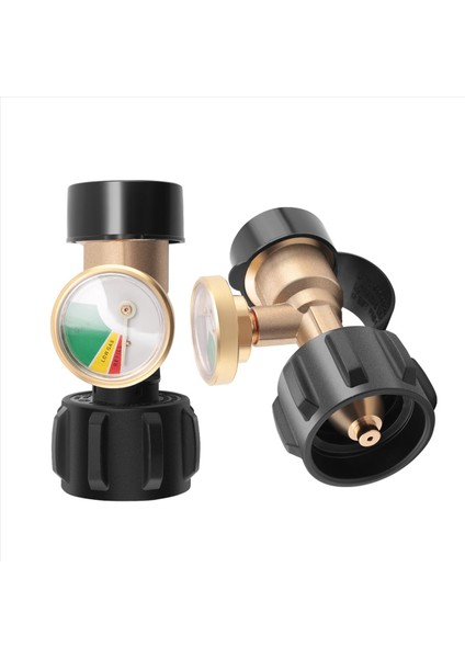 2 Pcs Rv Propan Tank Gösterge Seviye Göstergesi Tip 1 Bağlantılı Gaz Basınç Ölçer Yükseltilmiş Propan Sızıntı Dedektörü (Yurt Dışından) modelleri