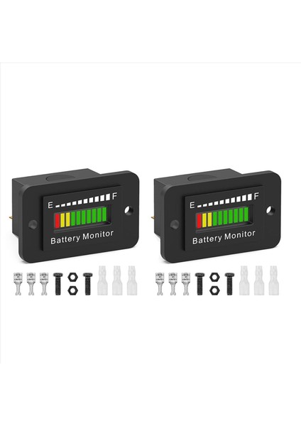 2x 12V 24V 36V 48V 60V 72V LED Pil Monitör Göstergesi Pil Yakıt Göstergesi Lityum Iyon Pil Test Cihazı (Yurt Dışından)
