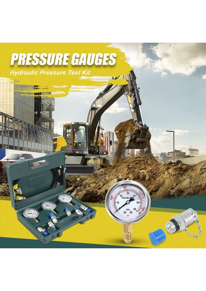 Hidrolik Basınçlı Guage Exkavator Hidrolik Basınç Test Kiti Test Hortumu Kuplaj ve Gösterge Aletleri (Yurt Dışından) fırsatları