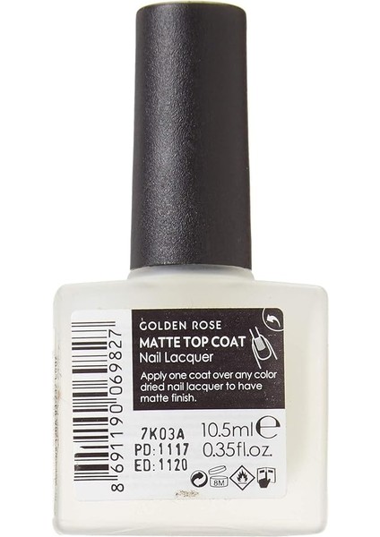 Rose O-Gmn-Tct Matte Top Coat Naıl Lacquer 1 Paket (1 x 1 Adet) fiyatları