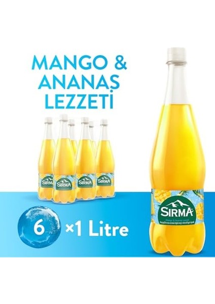 Sırma Mango & Ananas Aromalı C Vitaminli Maden Suyu 1l x 6