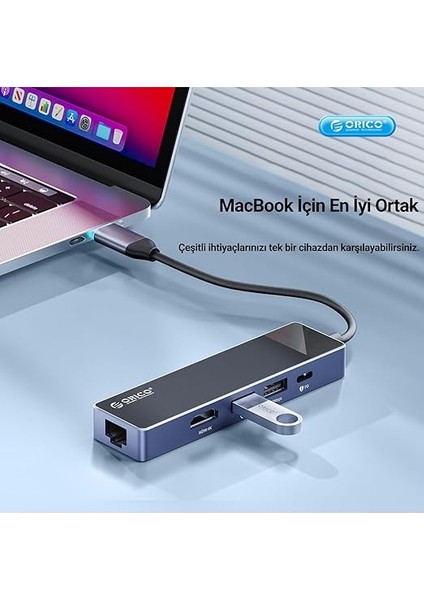 Type-C PD100W HDMI 4K@30Hz RJ45 Sd Tf 5gbps Type-C 4 Usb-A Portlu Hub Çoklayıcı fırsatları