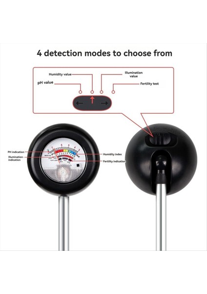 4&#39 Ü 1 Arada Toprak Test Cihazı Nem Ölçer Nemi Güneş Işığı Ph &amp Ölçer Tencere Bitkileri Seralar Çiçekler ve Çiftlikler Için (Yurt Dışından)