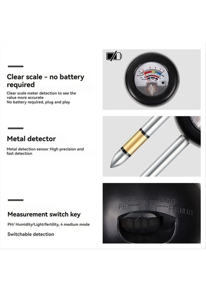 4&#39 Ü 1 Arada Toprak Test Cihazı Nem Ölçer Nemi Güneş Işığı Ph &amp Ölçer Tencere Bitkileri Seralar Çiçekler ve Çiftlikler Için (Yurt Dışından) modelleri