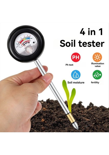4&#39 Ü 1 Arada Toprak Test Cihazı Nem Ölçer Nemi Güneş Işığı Ph &amp Ölçer Tencere Bitkileri Seralar Çiçekler ve Çiftlikler Için (Yurt Dışından) fırsatları