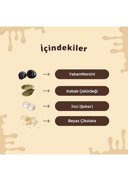 Kuvertür Çikolata Kabak Çekirdeği Inci (Şeker) ve Yaban Mersini Içeren Meyveli Lüks Kuvertür Çikolata 115GRAM (Standart, Beyaz Çikolata) modelleri