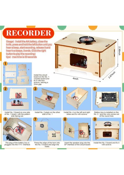 4 Set Ahşap Bulmaca Diy Zanaat Kiti Hoparlör Radyo Gramofon Projektör Lehimleme Uygulaması Diy Kitler (Yurt Dışından) indirimleri