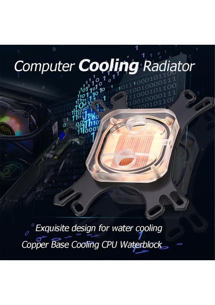 Evrensel Su Soğutma Bloğu Lga Için Bakır Soğutucu 775/1150/1155/1156/1366 Am3 Am2 Bakır Cpu Soğutucu (Yurt Dışından) fiyatları