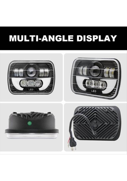 7 Inç Kare Gündüz Çalışan Hafif Araba Ön Far Drl Yüksek Düşük Kirişli Taşkın Spotları LED Wrangler Için Iş Işığı (Yurt Dışından) fırsatları