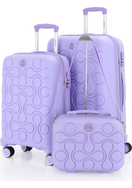 Polipropilen 3'lü Valiz Seti Orta & Kabin & Makyaj V376
