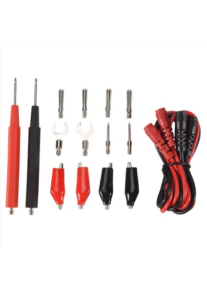 16PCS Multimetre Test Probu Testi Kuadları Kiti Dijital Multimetre Timsah Klipsleri Için Test Kabloları Problarını Değiştirin U Tür Prob (Yurt Dışından)