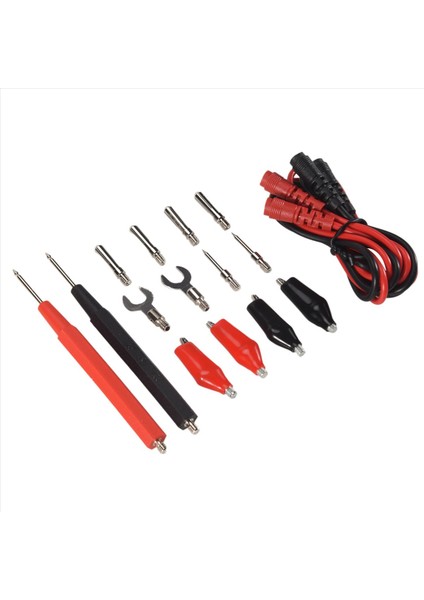 16PCS Multimetre Test Probu Testi Kuadları Kiti Dijital Multimetre Timsah Klipsleri Için Test Kabloları Problarını Değiştirin U Tür Prob (Yurt Dışından) modelleri