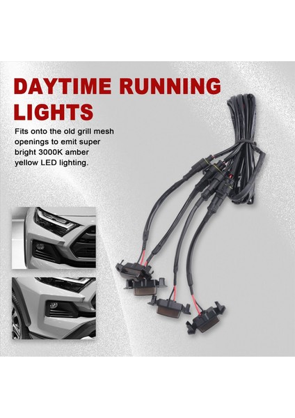 Toyota Tacoma Trd Pro 2016-2021 Rav4 2019-2021 LED Ön Izgara Füme Amber Işık Gündüz Işık Lambası (Yurt Dışından) fırsatları