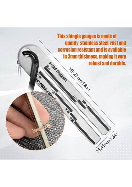 3pcs Shingle Gauge 4/09 Shıngle Gauge Tacak Arkı Karayıcı Karabi Kaynağı Karabileri Karabi Kaynaklığı Ölçüyor (Yurt Dışından) fiyatları