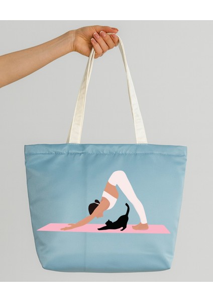 Yoga Tasarım Mat Saten Omuz Çantası