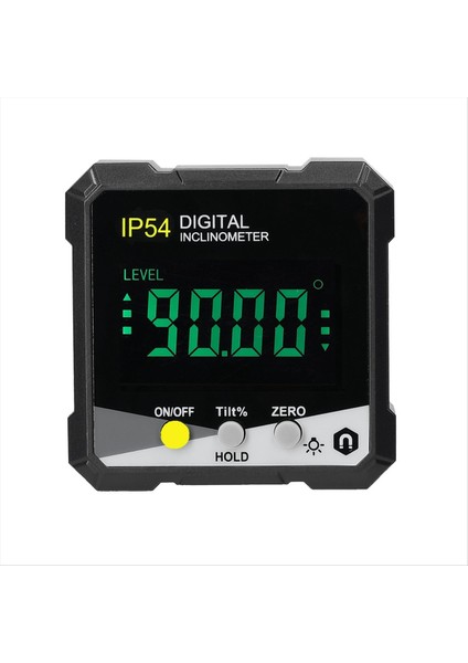 IP54 4X90 ° Taşınabilir Dijital Eğitim LCD Arka Işık Dijital Prostroce Slepe Sadece Dijital Açılı Cetvel (Sarı) (Yurt Dışından) indirimleri