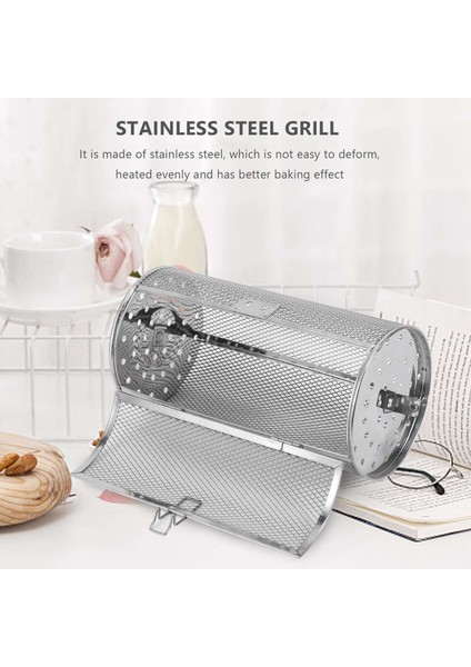 Evrensel Dönen Paslanmaz Çelik Izgara Kahve Çekirdeği Barbekü Izgara Kavurma Davul Ev Mutfak Için Rotisserie Sepeti (Yurt Dışından) modelleri