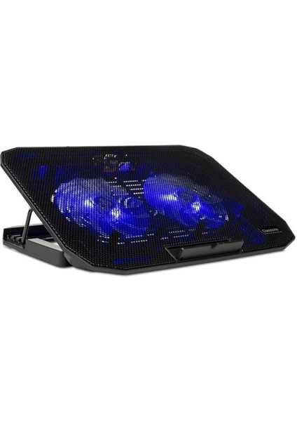 M40 Gaming Laptop Soğutucu Notebook Standı, Mavi Led,14-15.6-17 Inch Uyumlu, 2 Fan, 2 USB