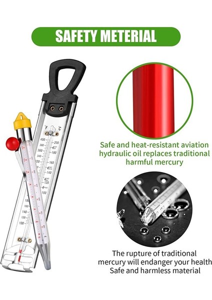 2pcs Pot Klipli Şeker Termometresi Paslanmaz Çelik Şeker Şurubu Jöle Yağı Derin Kızartma Termometresi Asılı Delikli (Yurt Dışından) modelleri