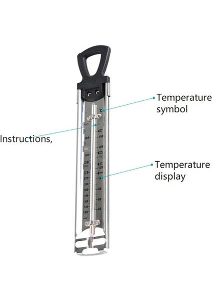 2pcs Pot Klipli Şeker Termometresi Paslanmaz Çelik Şeker Şurubu Jöle Yağı Derin Kızartma Termometresi Asılı Delikli (Yurt Dışından) fırsatları