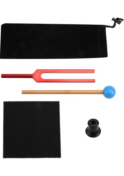 432 Hz Hammer ile Çatal Tuning Çatal Ses Iyileştirme Terapisi ve Yoga Alüminyum Alaşım Ayarlama Çatalı Kırmızı (Yurt Dışından)