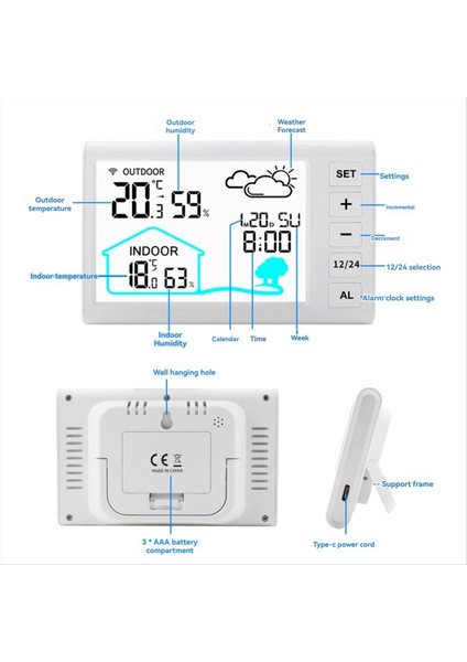 Kapalı Dış Termometre Higrometre Kablosuz Hava Istasyonu Ev Hava Tahmini Saat Hava Istasyonları (Yurt Dışından) fırsatları