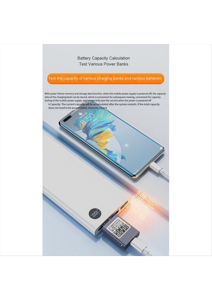 Hidans Tip-C Test Cihazı HDC-085C Dc 4 5-50V 0-12A Pd3 1 Çok Functurm Dijital Ekran Test Cihazı Dc Voltaj Akım Güç Ölçer (Yurt Dışından) indirimleri