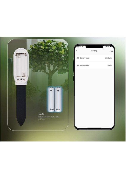 Uygulama Uzaktan Kumanda Sıcaklığı Nem Sensörü Dedektörü Doodle Bluetooth Akıllı Ev Toprak Sıcaklığı ve Nem Ölçer (Yurt Dışından)