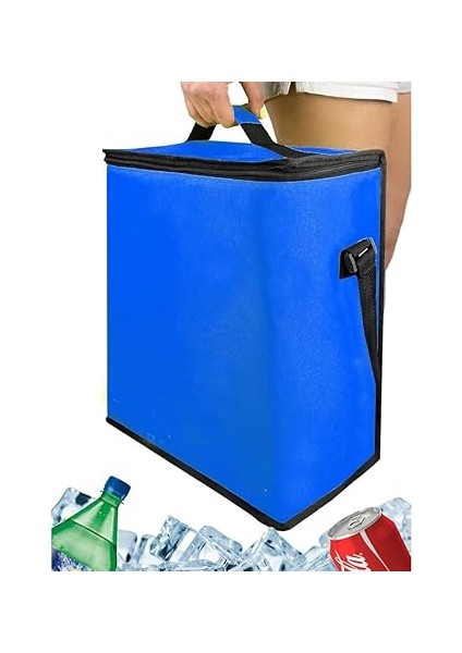 25 Litre Termal Soğuk Tutucu Çanta Termo Piknik Çantası Termos Buzluk Oto Buzluğu Plaj Deniz Kamp Serin Tutan Araba Araç Mavi indirimleri